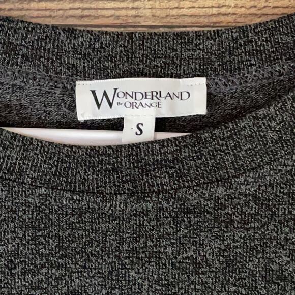 Wonderland by Orange Gray Top Sheer Mesh Floral Embroidered Sleeves Size Small - Picture 5 of 11